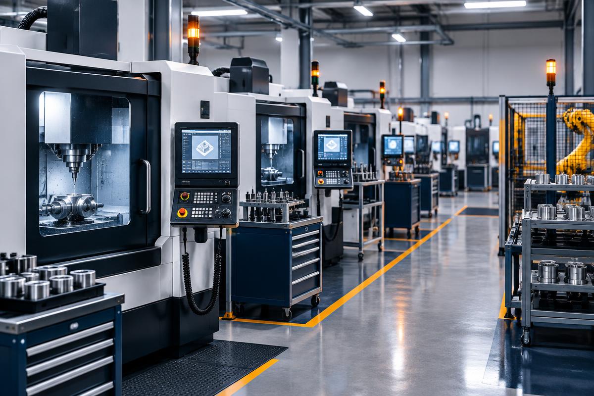 Connected CNC shopfloor with digital machine operator terminals